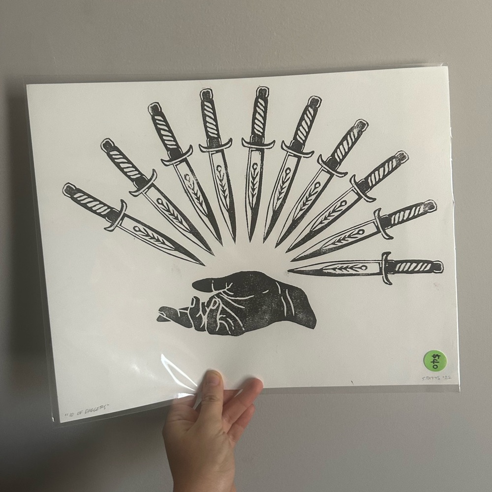 Ten of Daggers Print - based on Ten of Swords Tarot